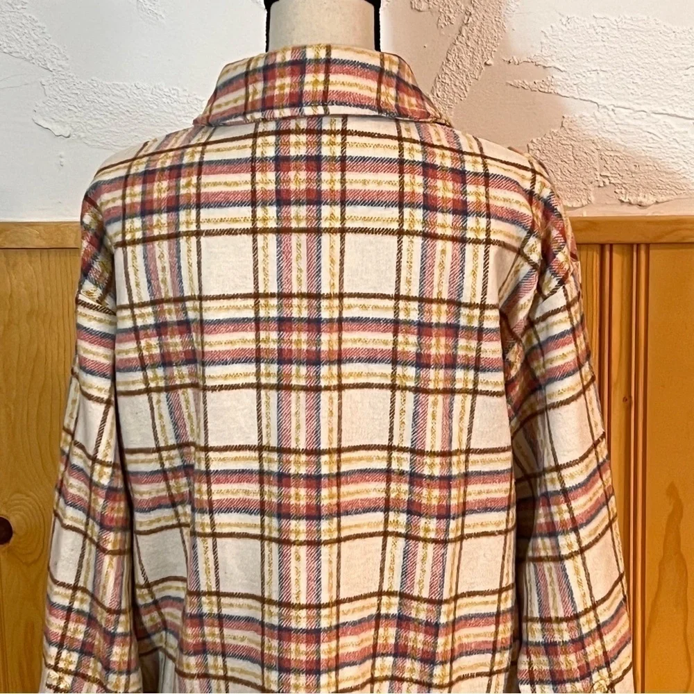 Stella Nova Emmy Blue And Pink Checked Oversized Button Jacket Sz-40 - Picture 6 of 10